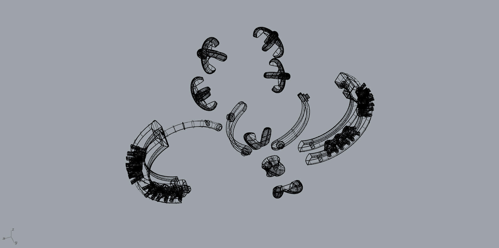 Sixteen Stone Hoop Earring 3D print model_15