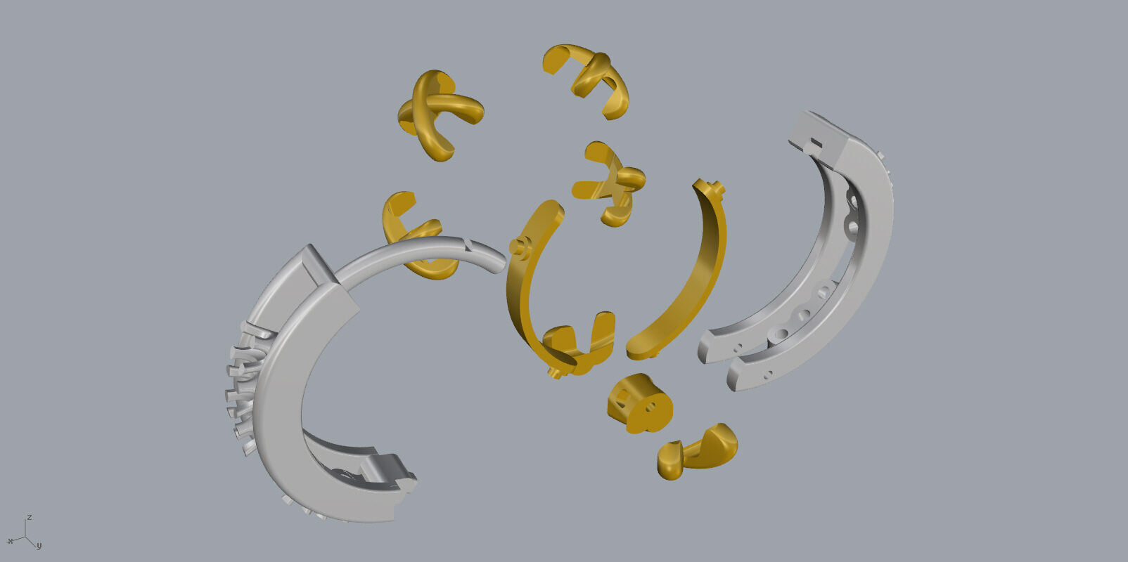 Sixteen Stone Hoop Earring 3D print model_14