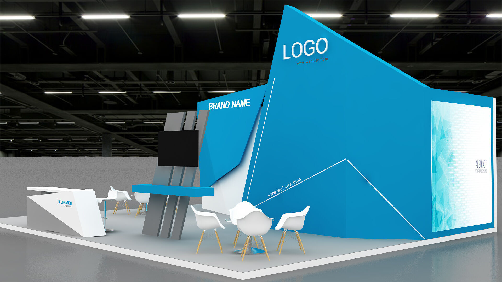 3D exhibition Booth 3D model_2