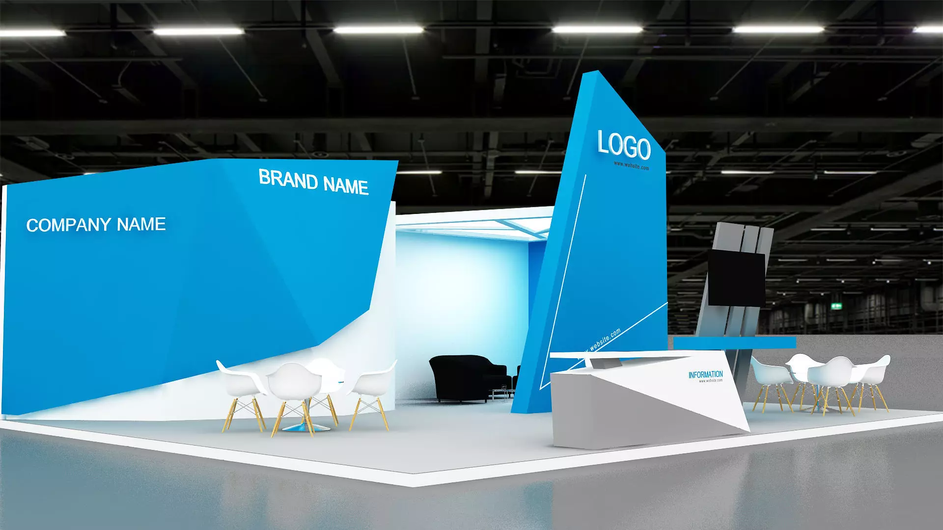 3D exhibition Booth 3D model_0