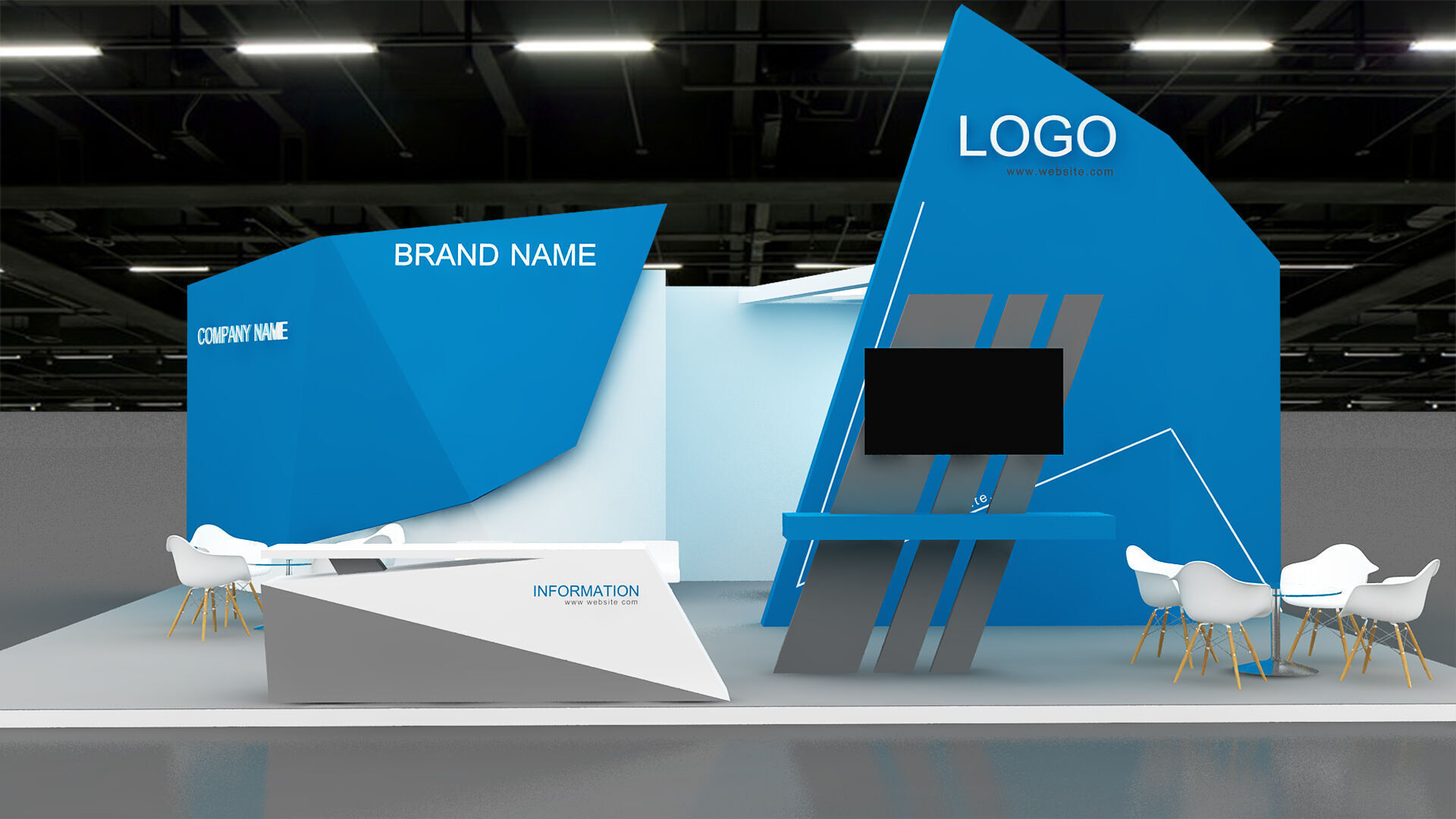 3D exhibition Booth 3D model_1