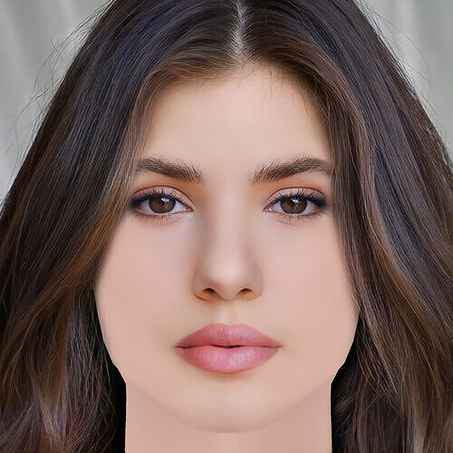 Camila Queiroz Head - No Hair - Low poly head for game Low-poly 3D model