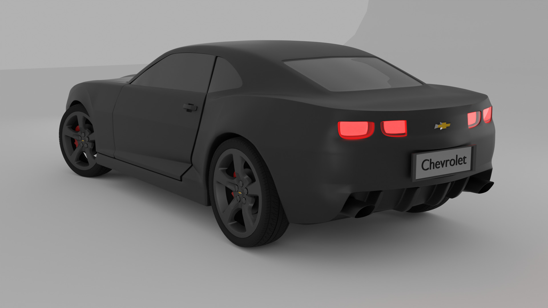 Chevrolete Camaro Low-poly 3D model_3