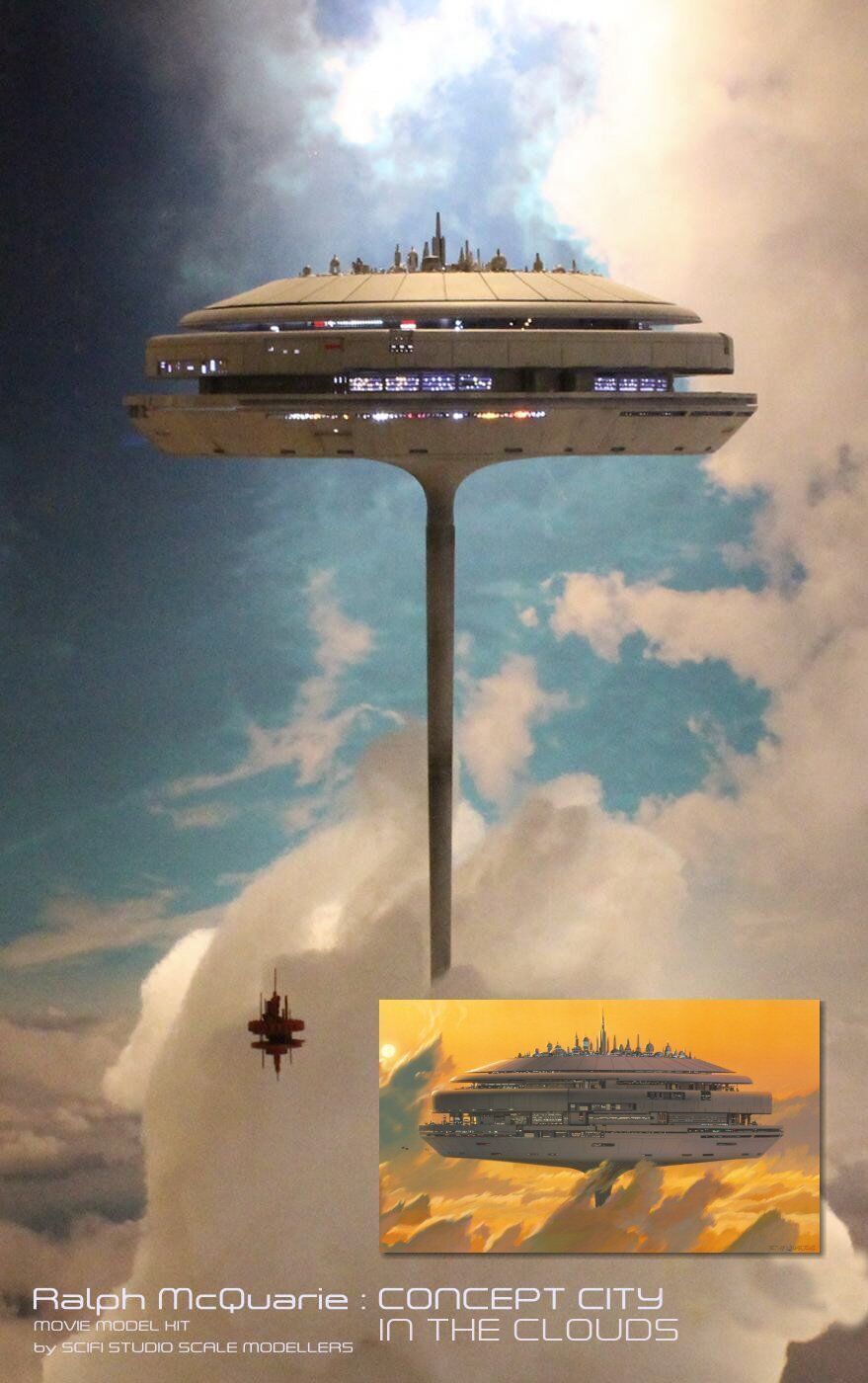 City in the Sky Ralph McQuarrie Concept  3D print model_4