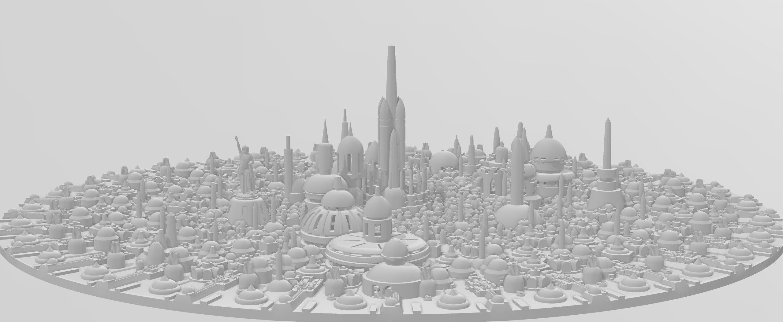 City in the Sky Ralph McQuarrie Concept  3D print model_8