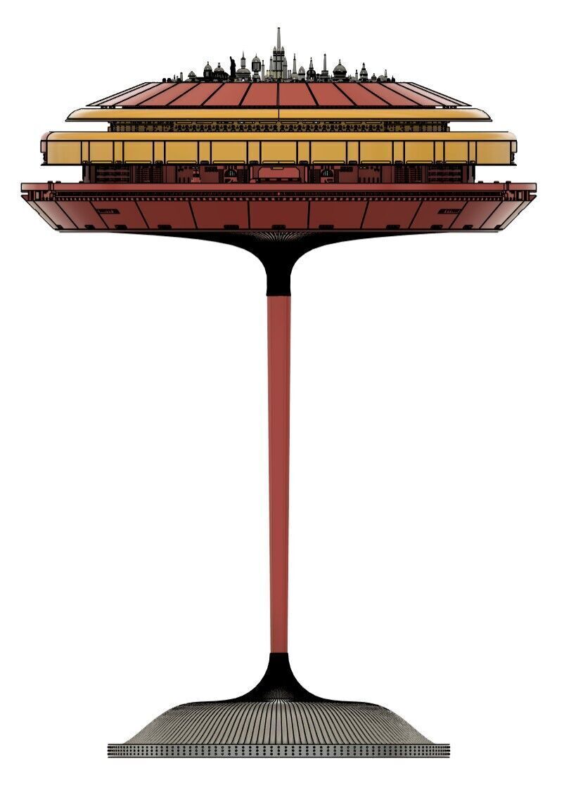 City in the Sky Ralph McQuarrie Concept  3D print model_5