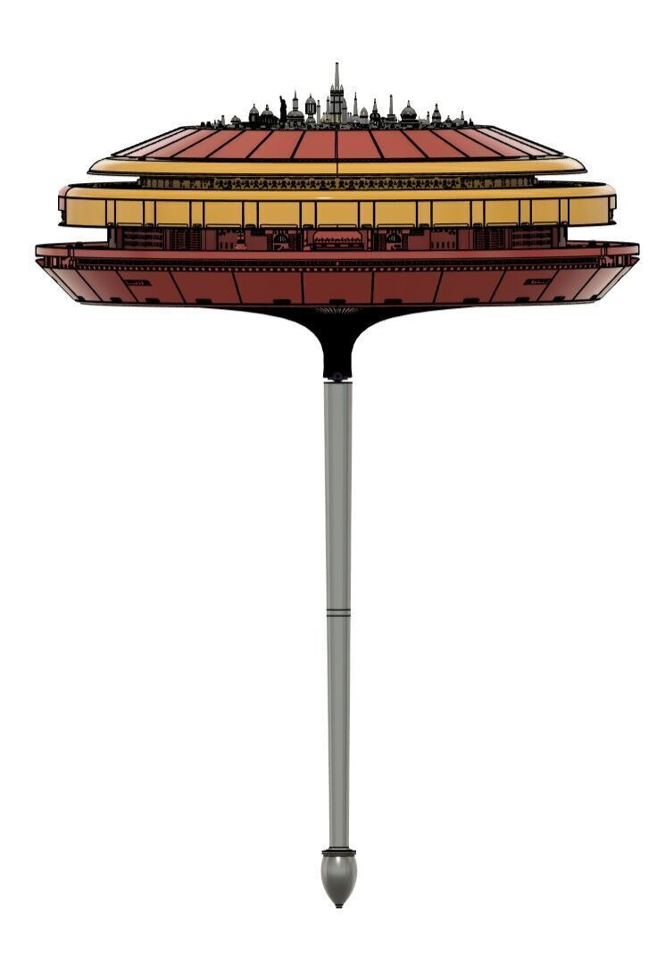 City in the Sky Ralph McQuarrie Concept  3D print model_6