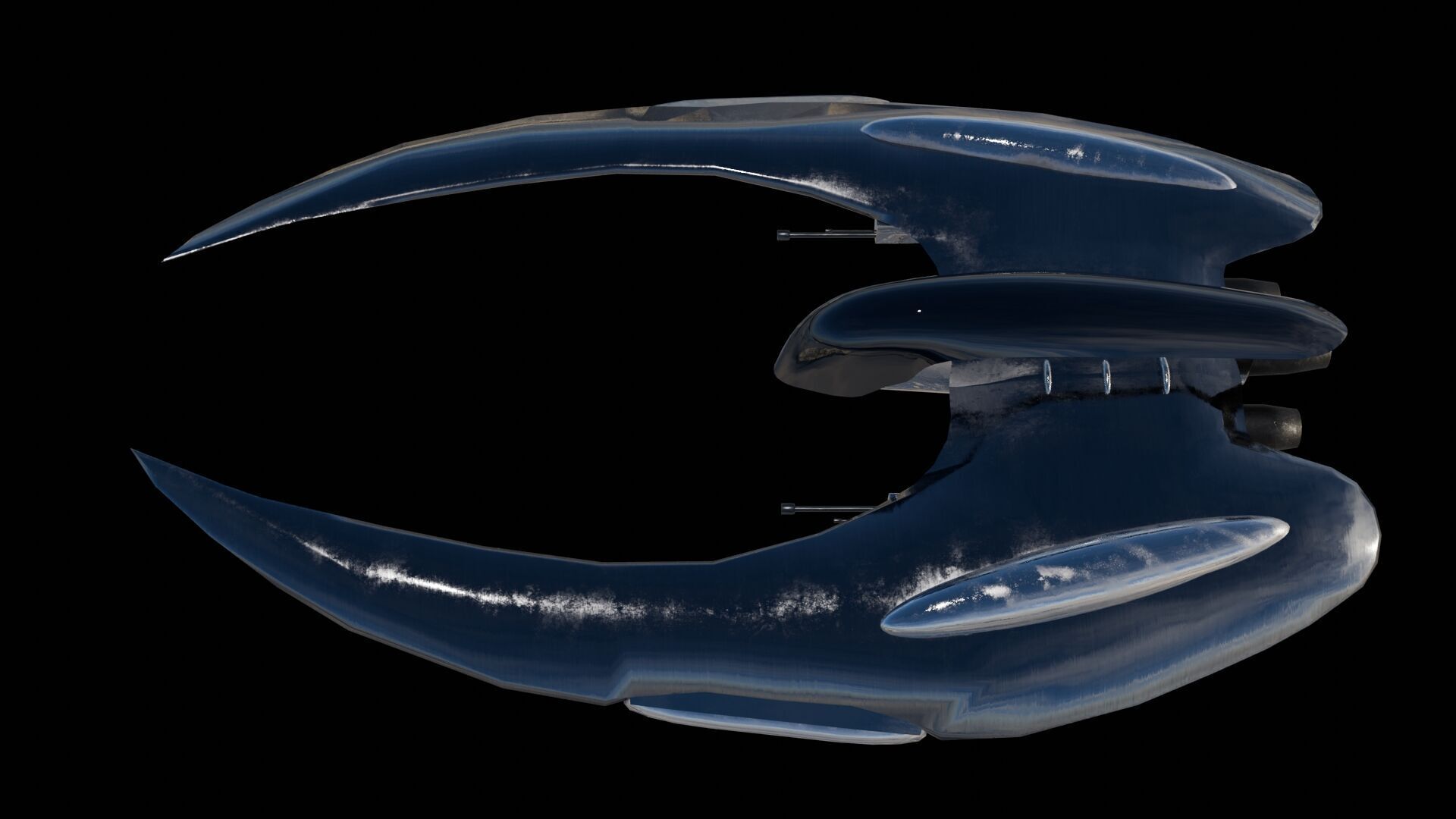 Spaceship 3D model Low-poly 3D model_15