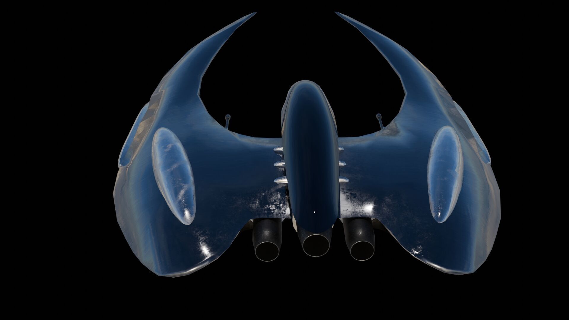 Spaceship 3D model Low-poly 3D model_12