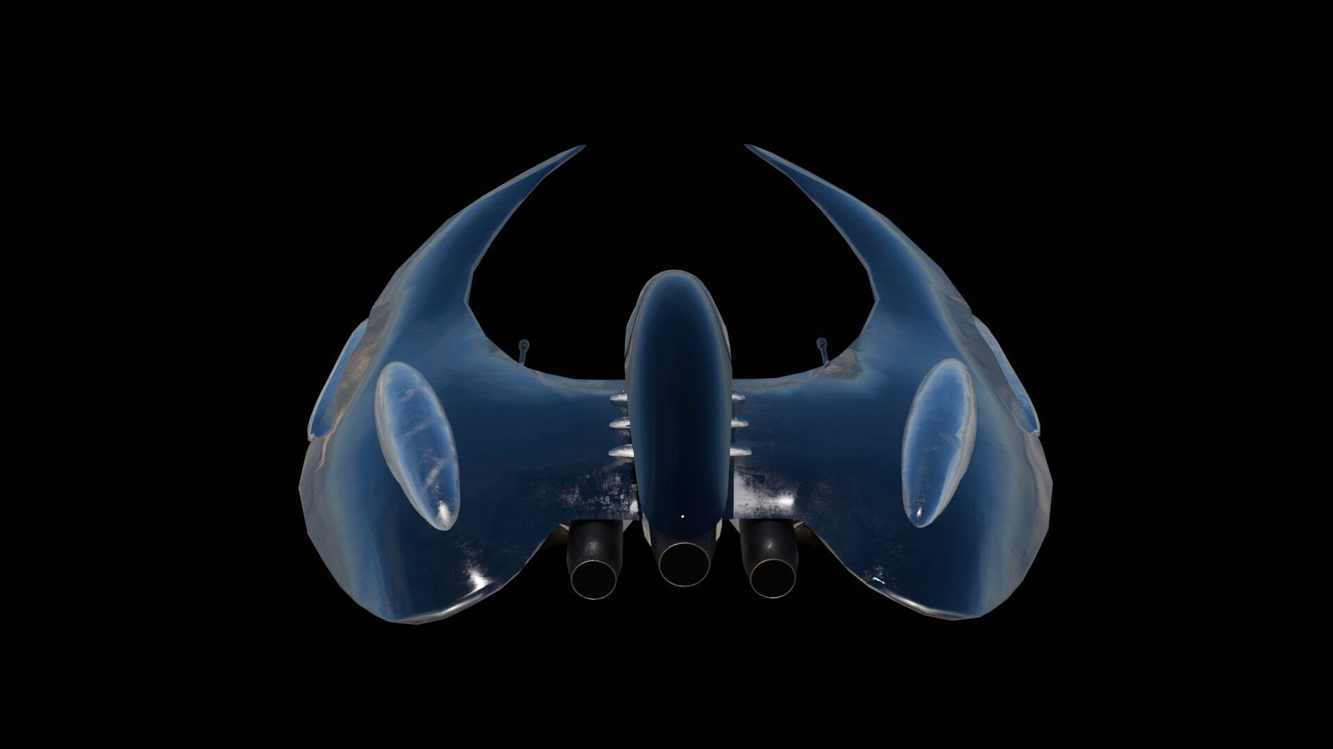 Spaceship 3D model Low-poly 3D model_8