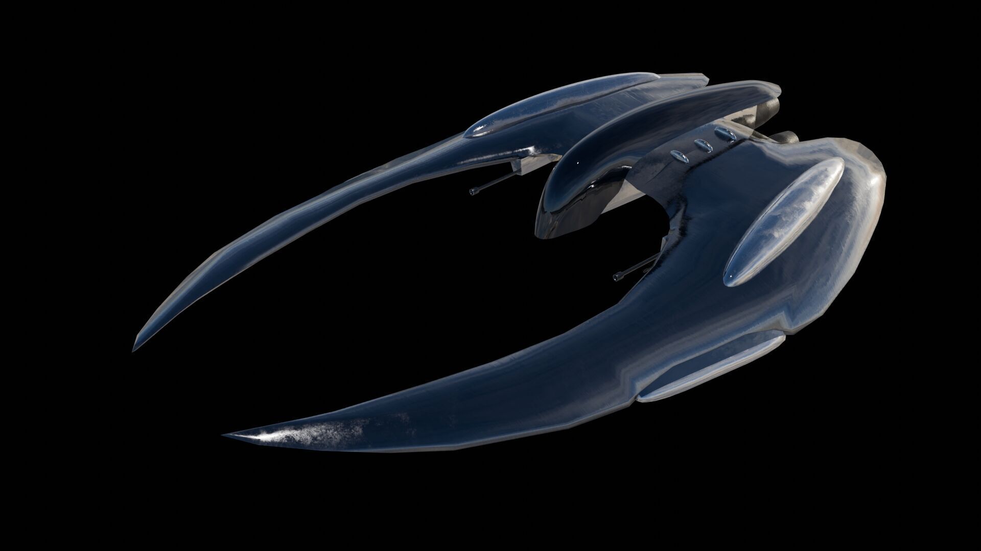 Spaceship 3D model Low-poly 3D model_20