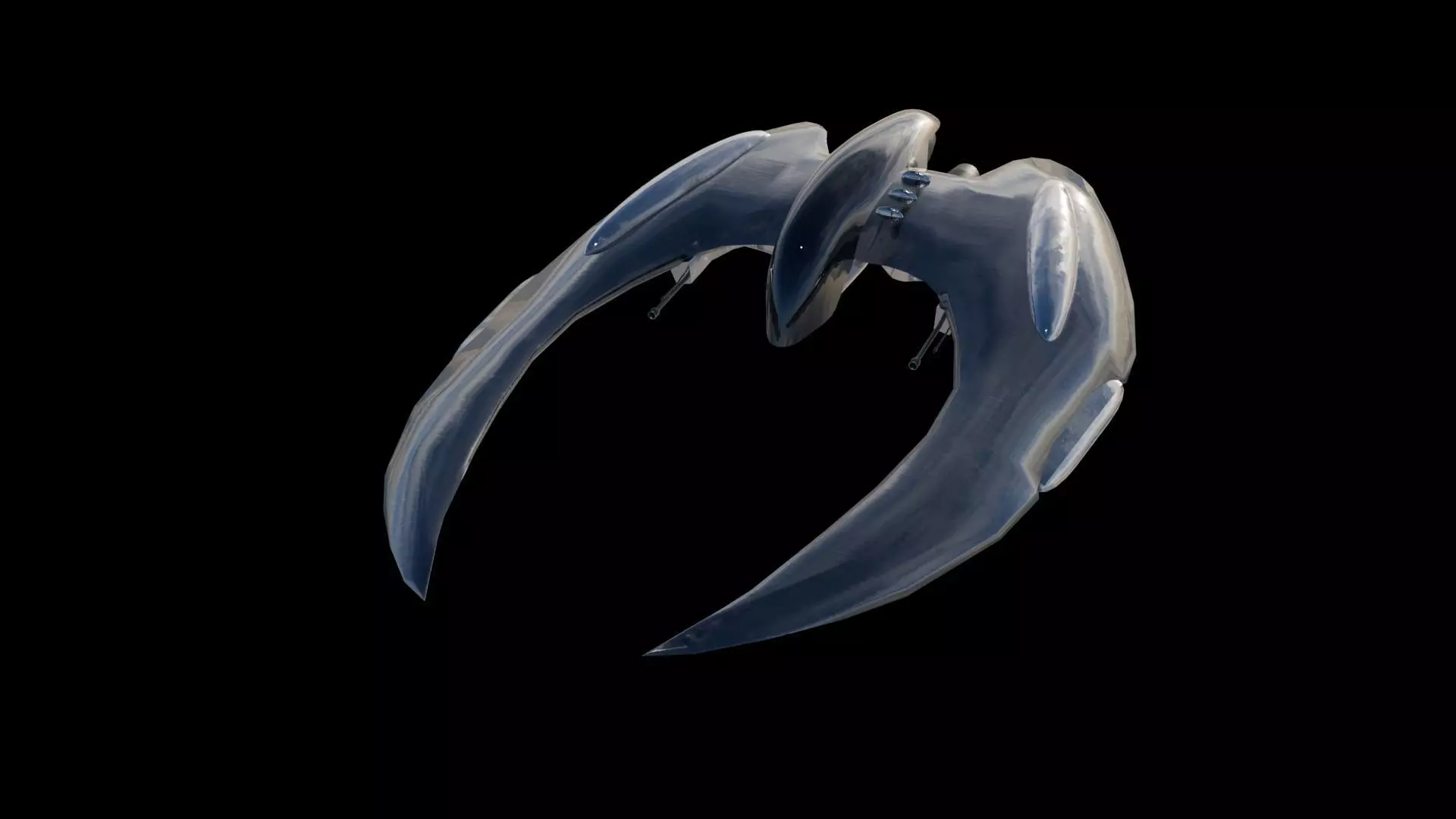 Spaceship 3D model Low-poly 3D model_0