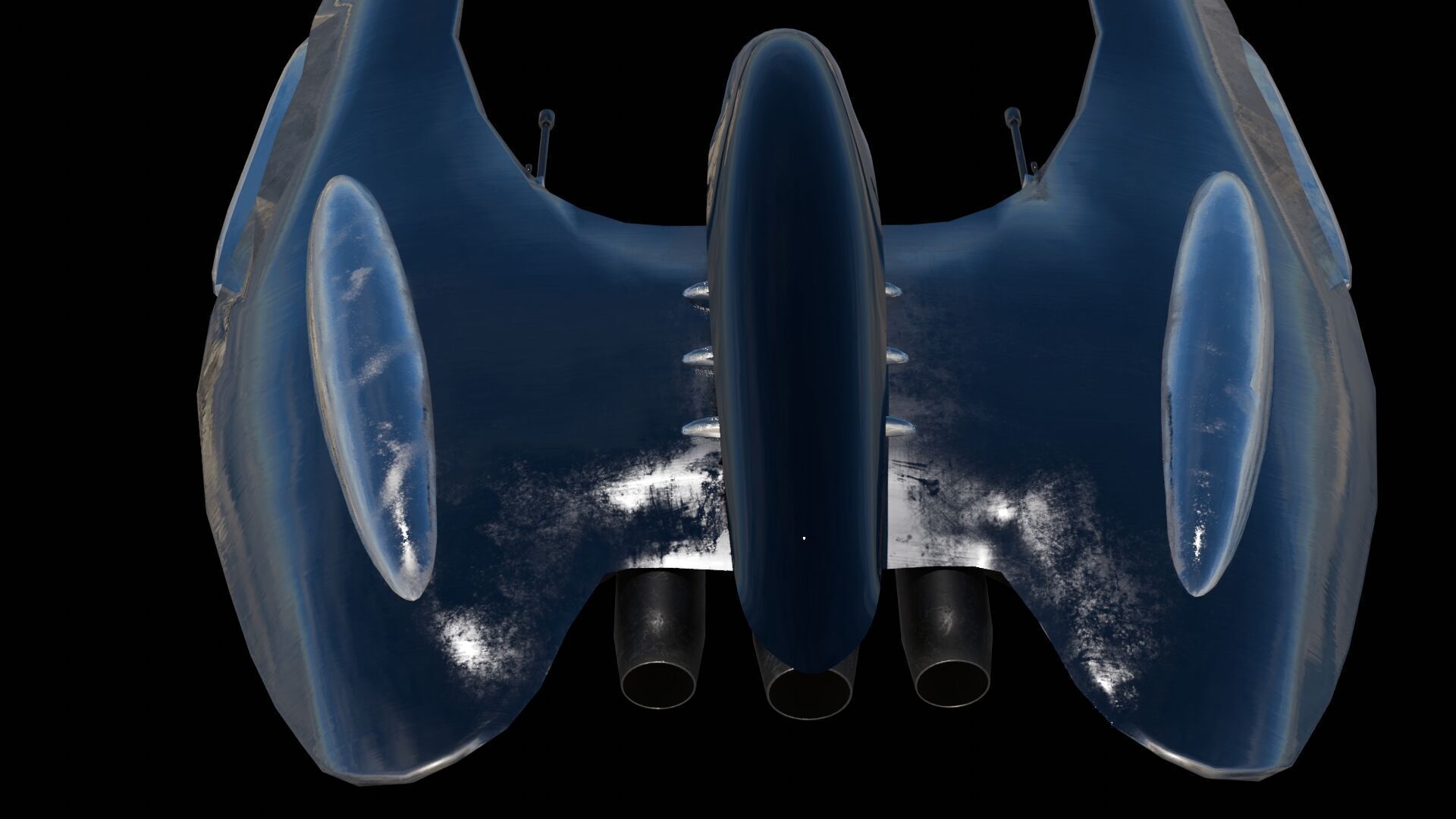 Spaceship 3D model Low-poly 3D model_13