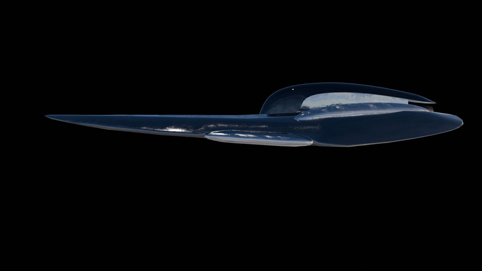 Spaceship 3D model Low-poly 3D model_16