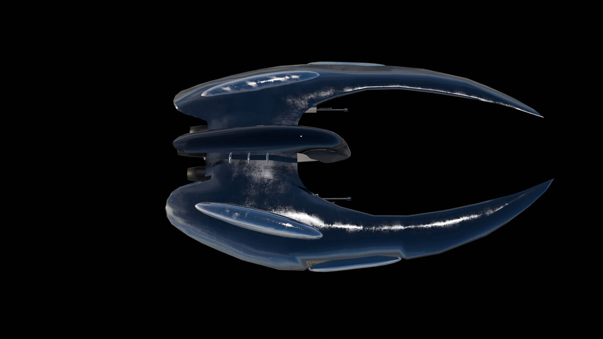 Spaceship 3D model Low-poly 3D model_5