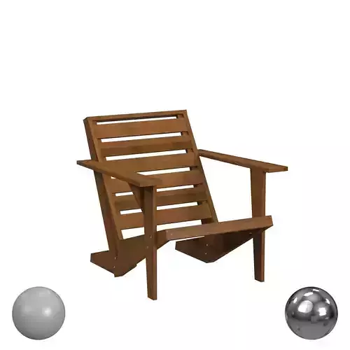 SAFAVIEH Outdoor Collection Lanty Teak Adirondack Side Chair