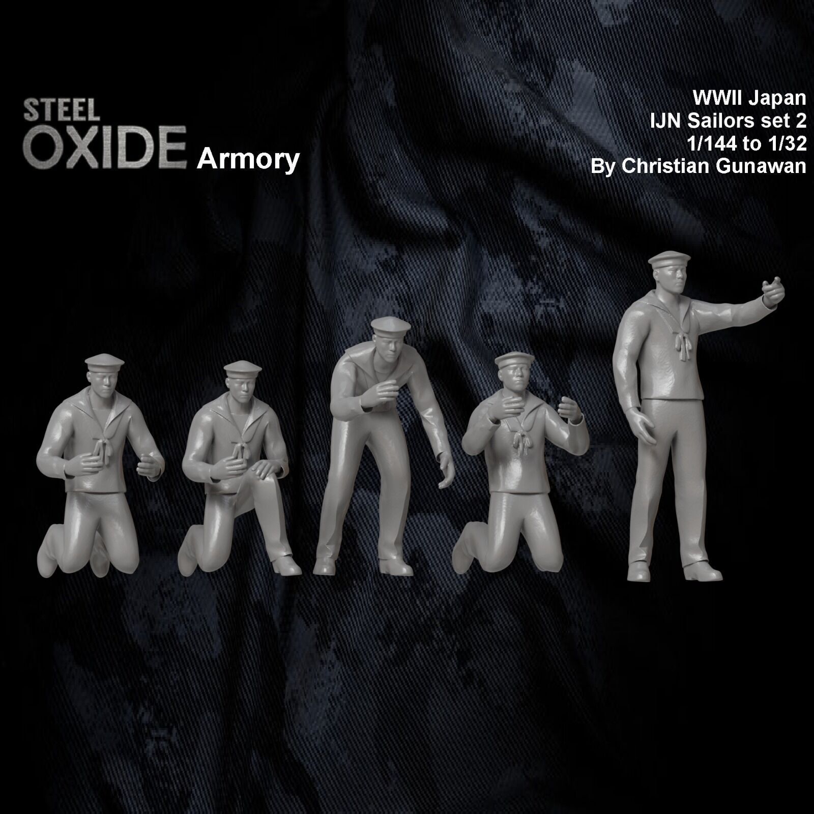 WWII IJN sailors set 2 3D print model_2