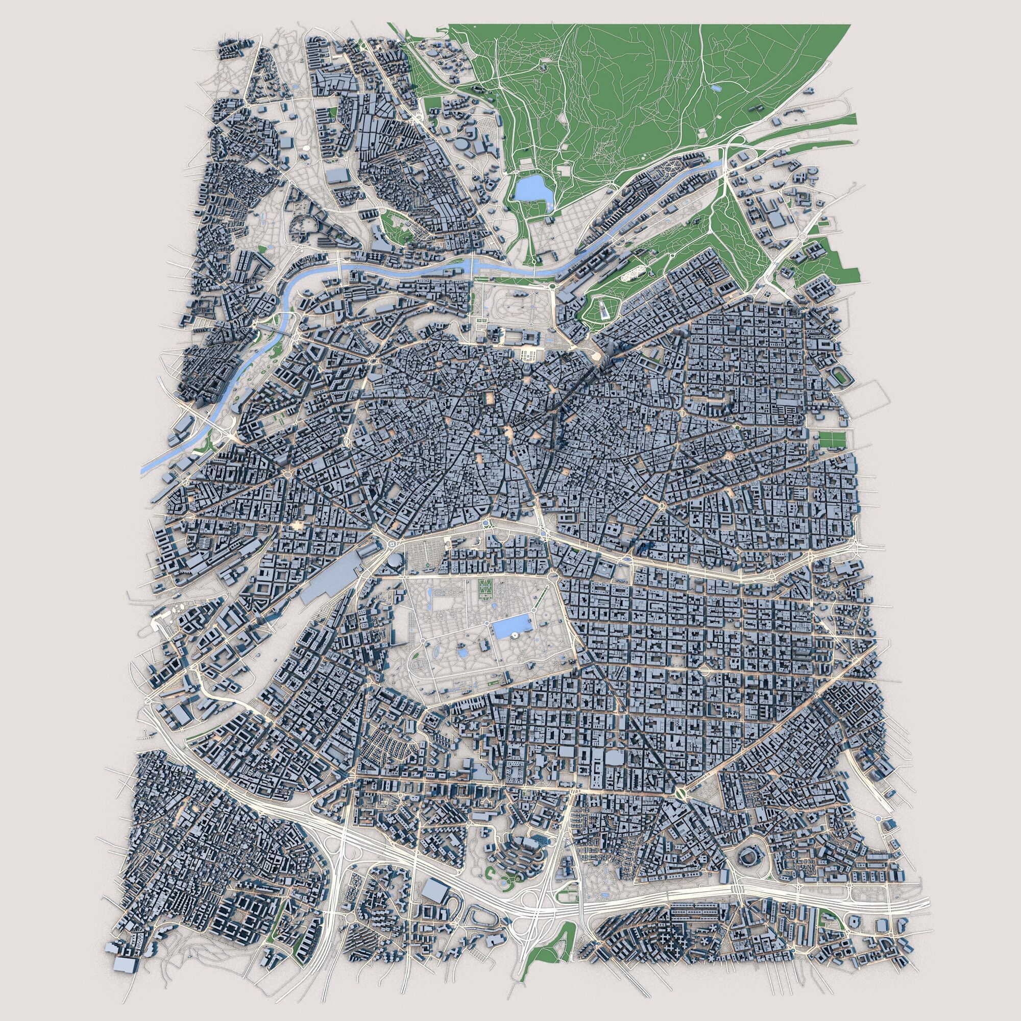 Custom 3D City Models for Games Simulations 3D Printing Low-poly 3D model_12