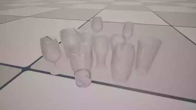 Beer Glassware Low-poly 3D model
