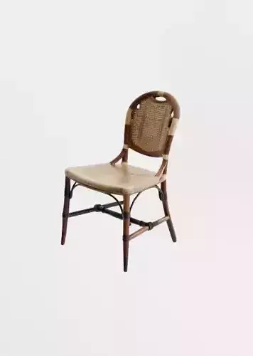 Rattan Style Wooden and Weaved Chair Lounge Coastal Boho