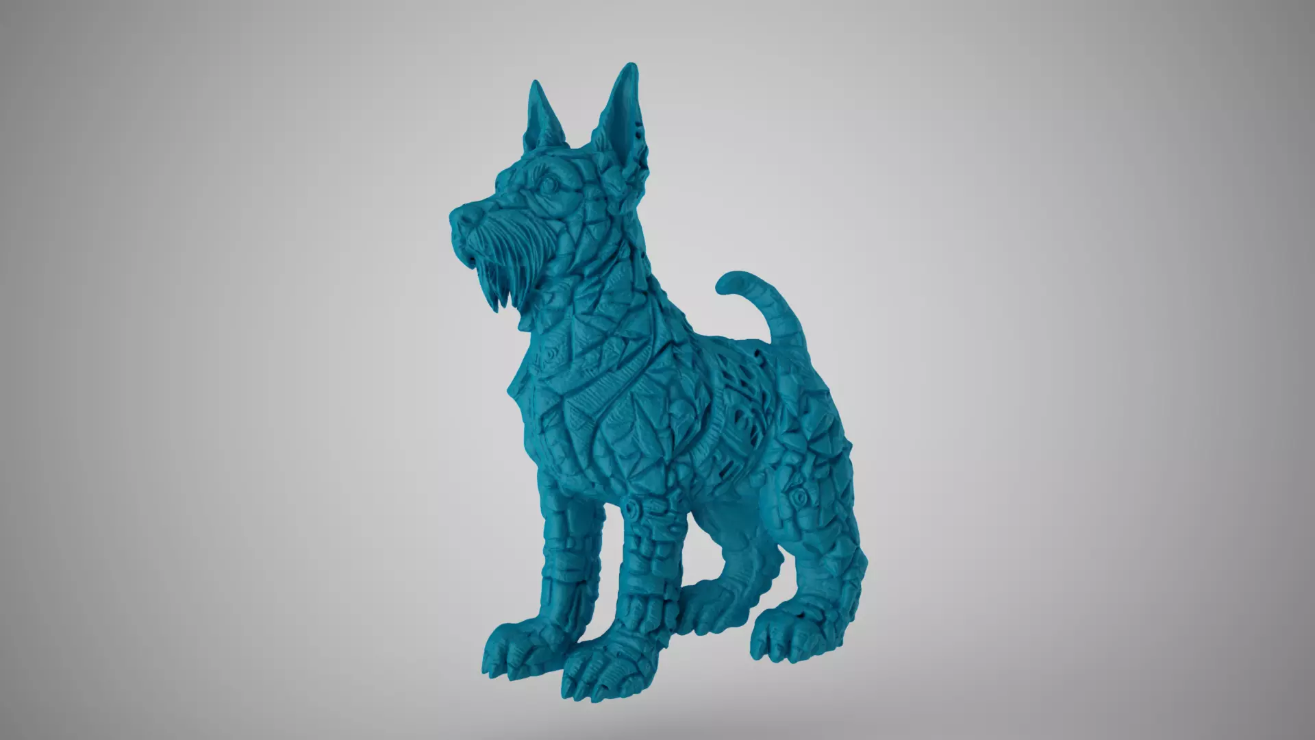 Patterned Dog Relief 3D print model