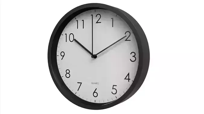 Analogue wall clock Dostmann kitchen office black frame