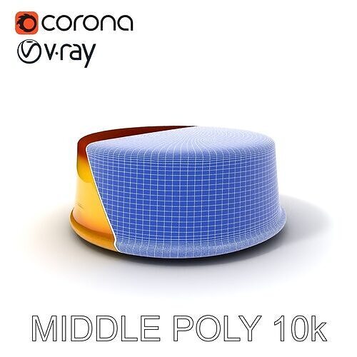 Caramel Flan Dessert Sculpture model pack Low-poly 3D model 3