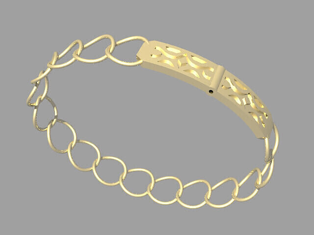 Hinged Bracelet 3D print model