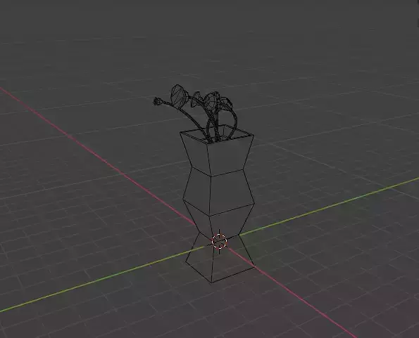 Low Poly Vase with Low Poly flowers