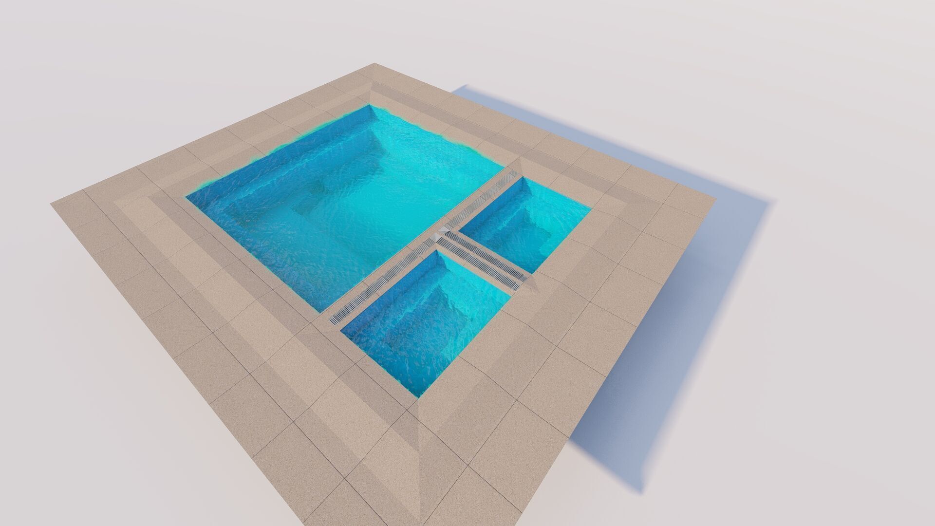 Swimming pool 3D model_4