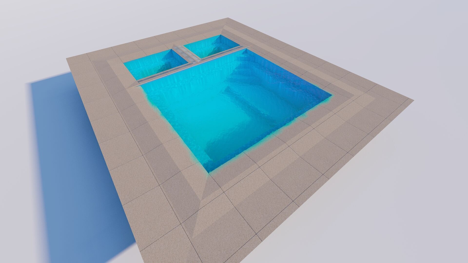Swimming pool 3D model_2
