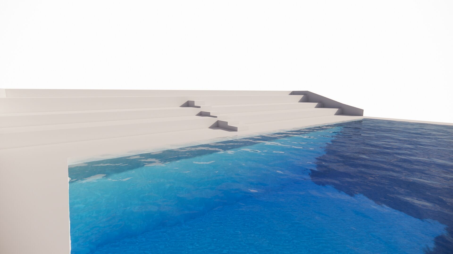 Swimming pool-stadium pool 3D model_10