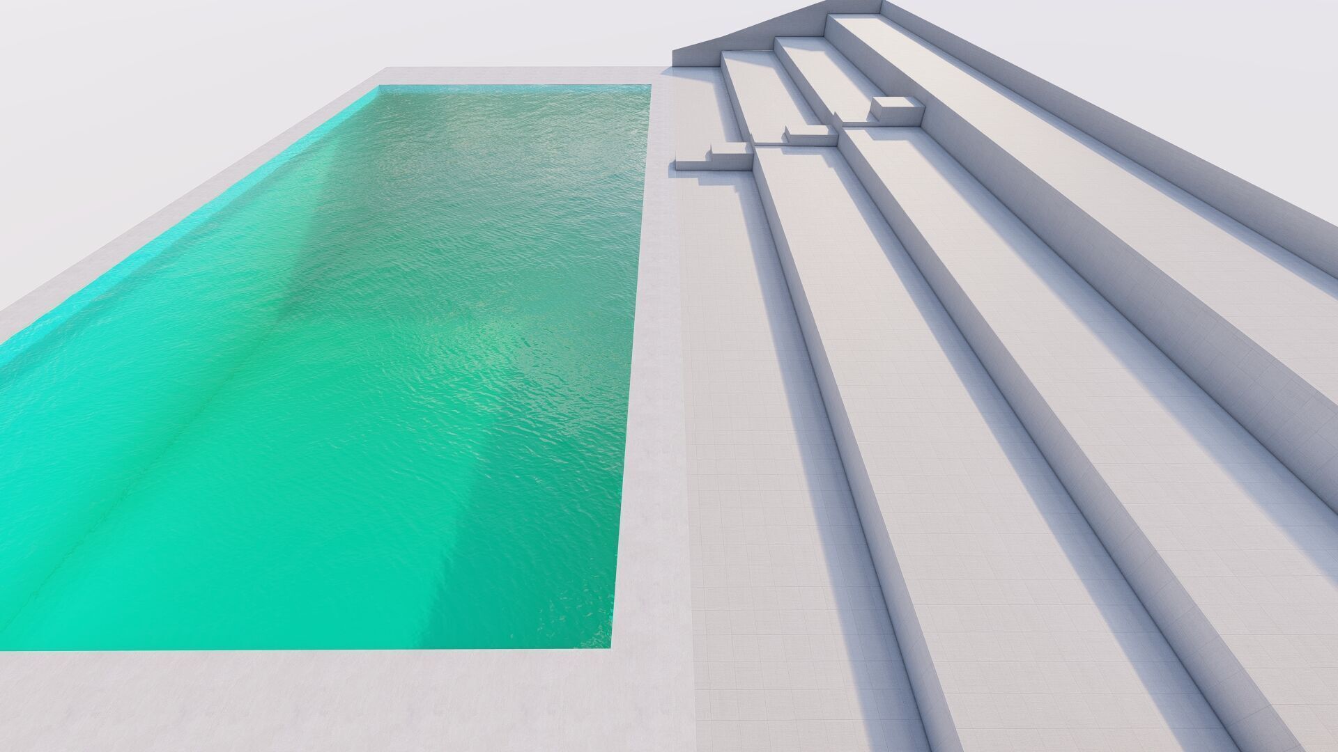 Swimming pool-stadium pool 3D model_1