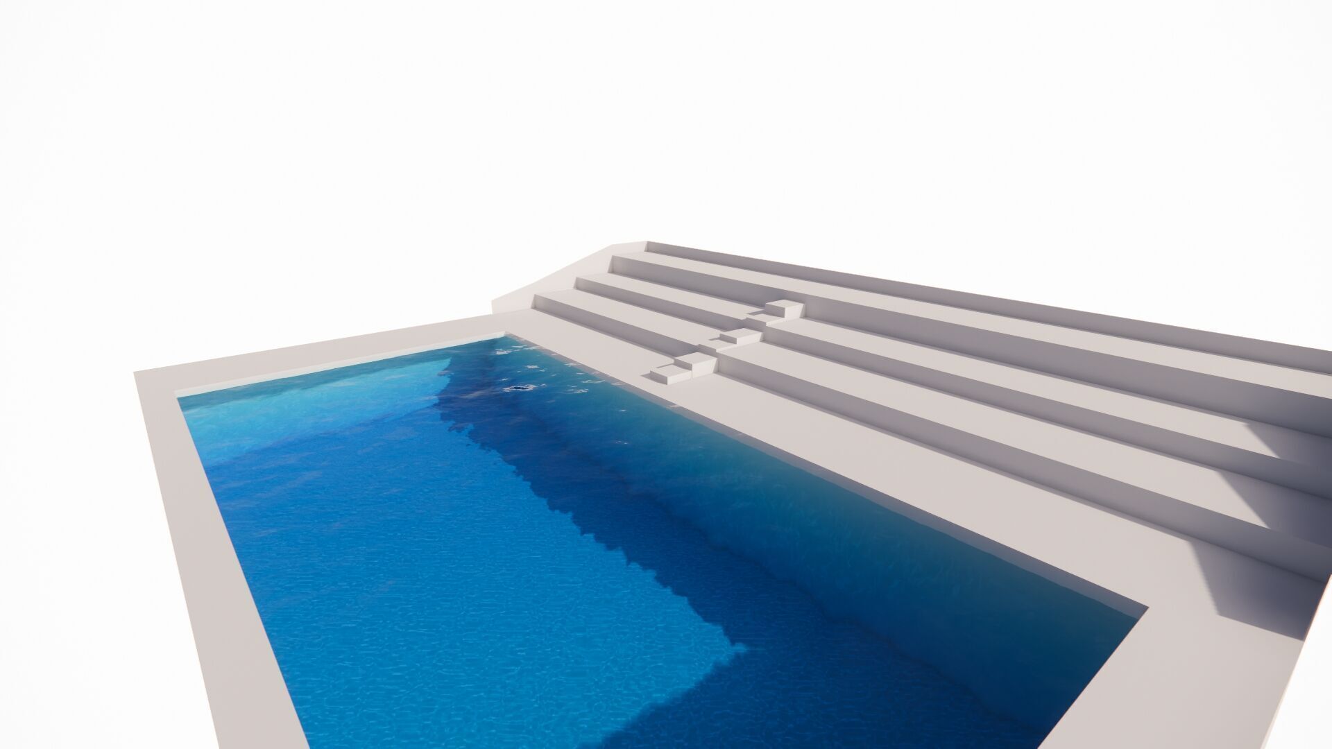Swimming pool-stadium pool 3D model_13