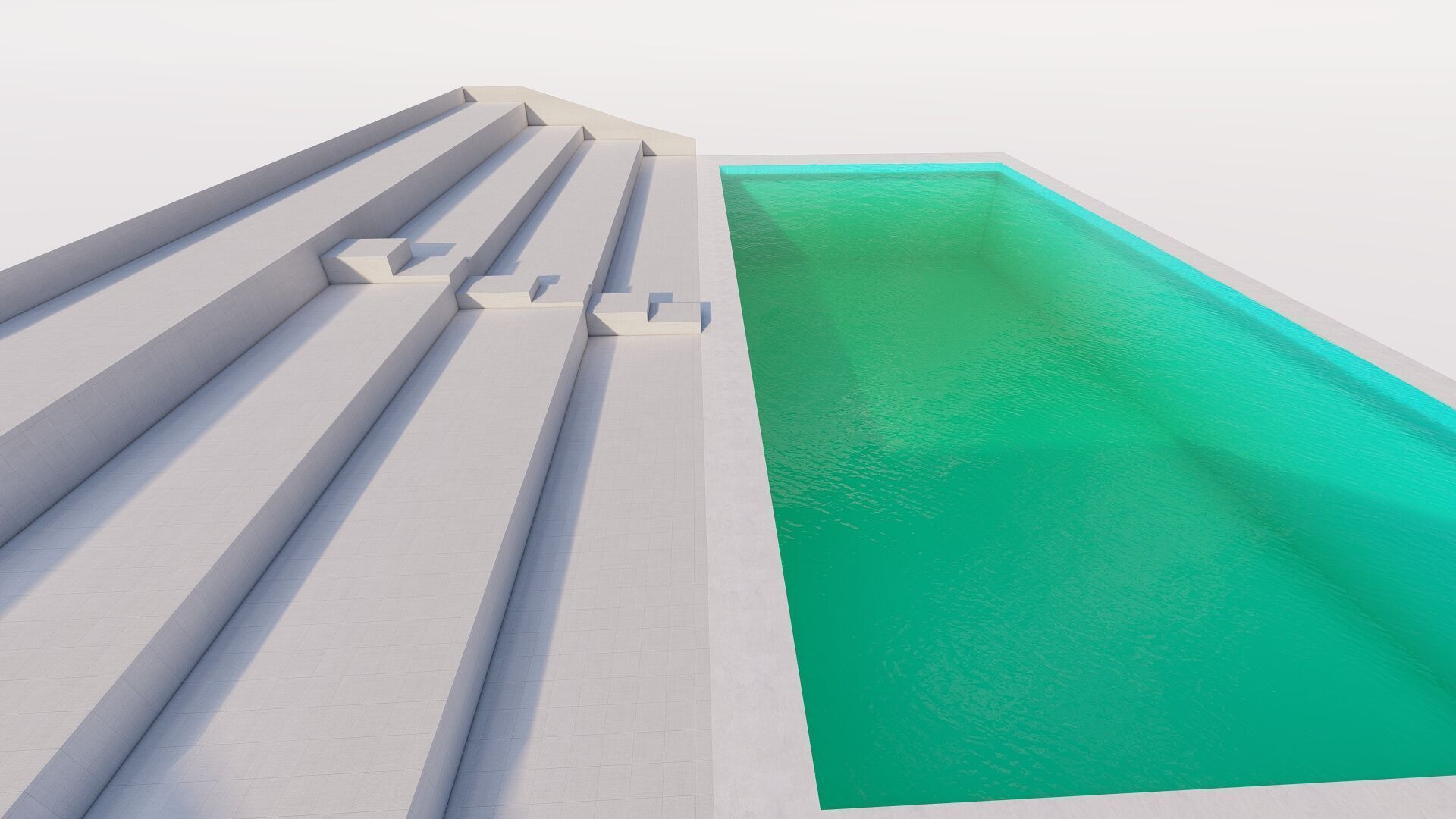 Swimming pool-stadium pool 3D model_4