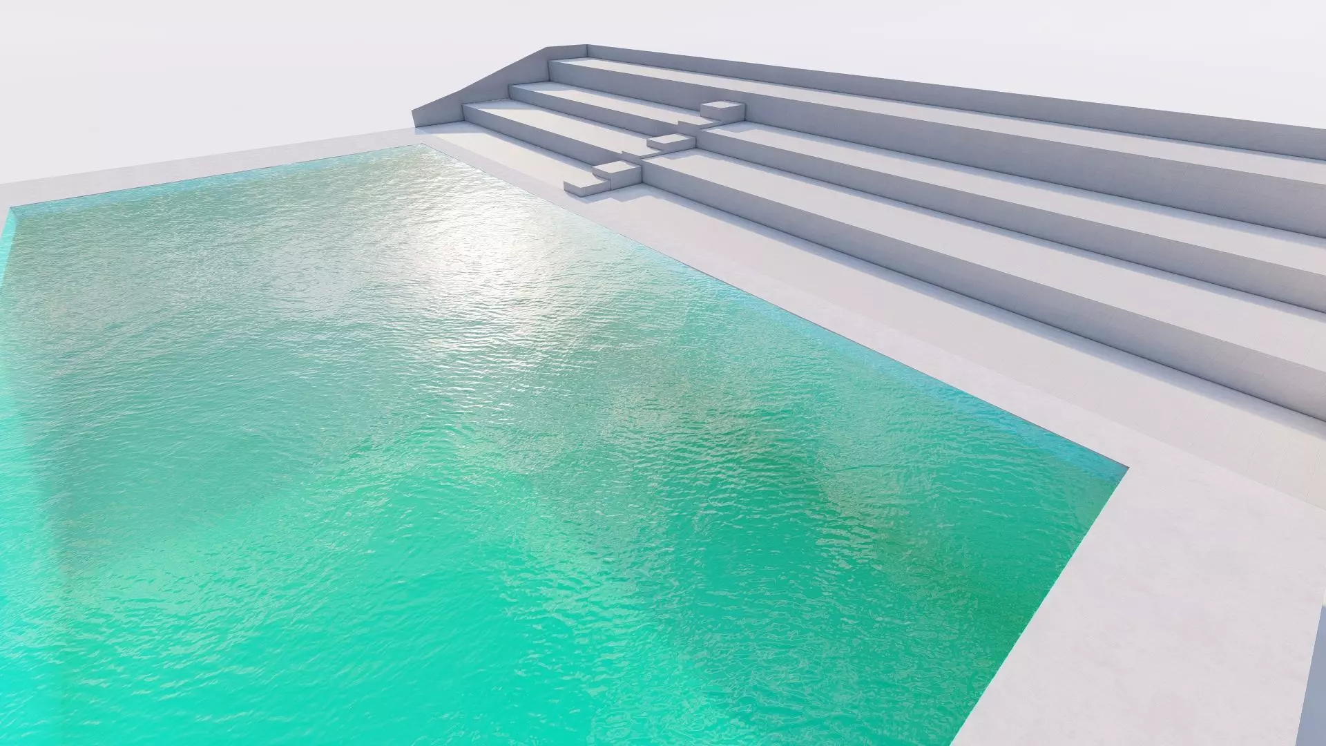 Swimming pool-stadium pool 3D model_0