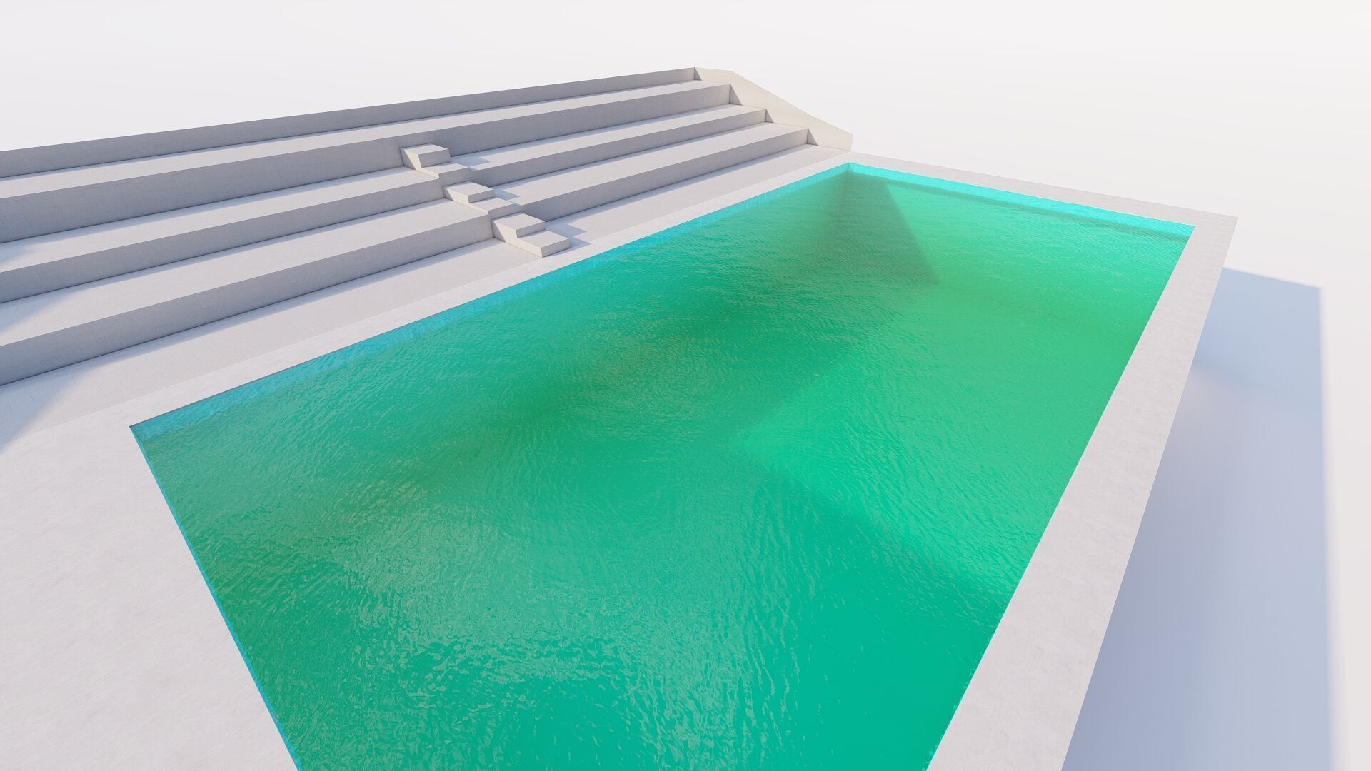 Swimming pool-stadium pool 3D model_6