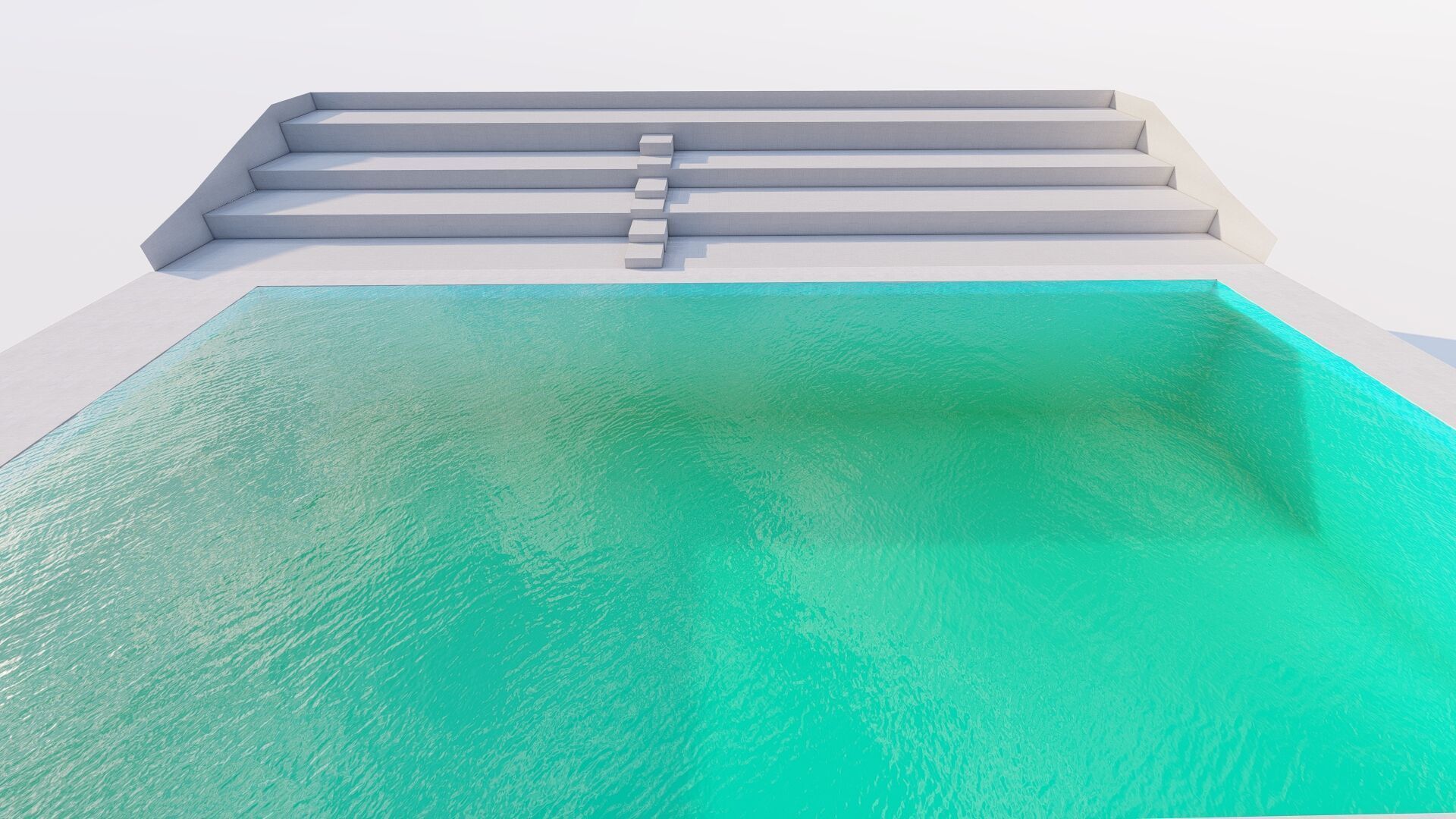 Swimming pool-stadium pool 3D model_2