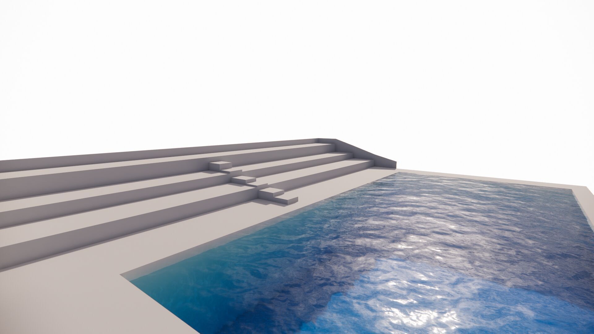 Swimming pool-stadium pool 3D model_12