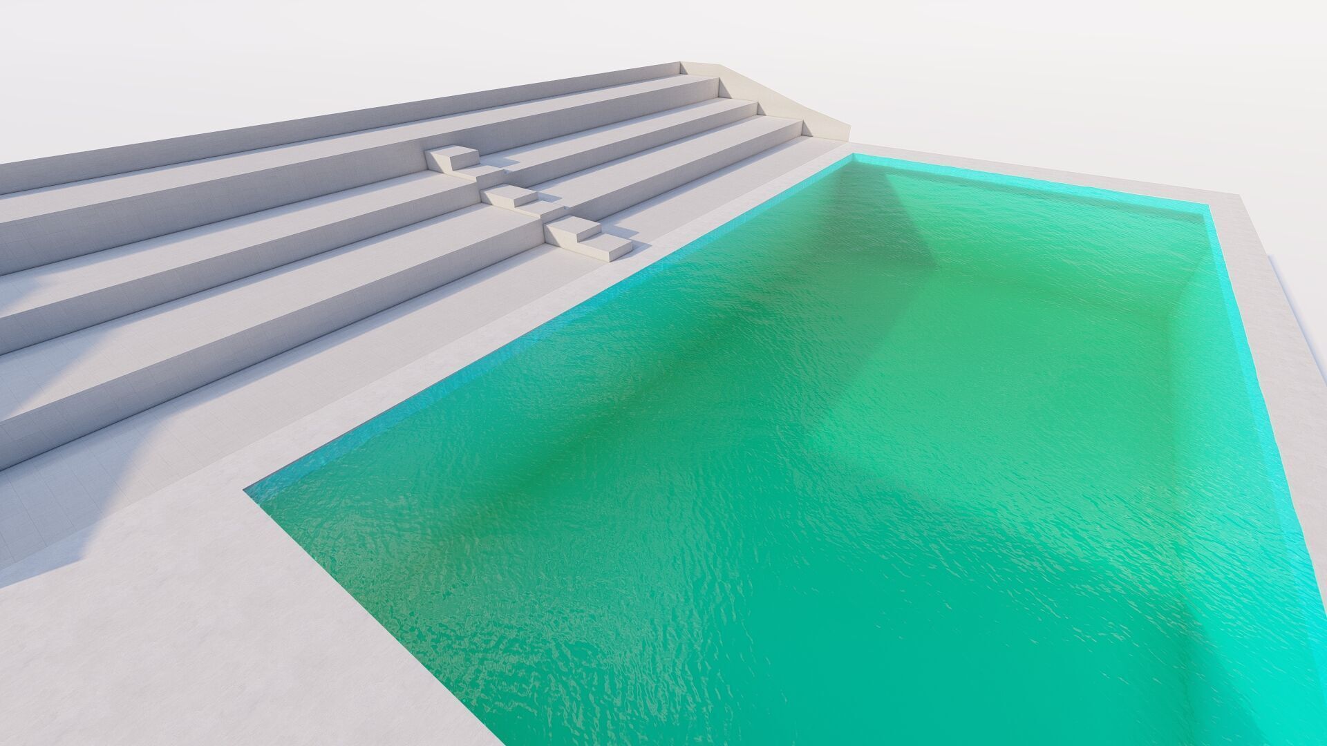 Swimming pool-stadium pool 3D model_3