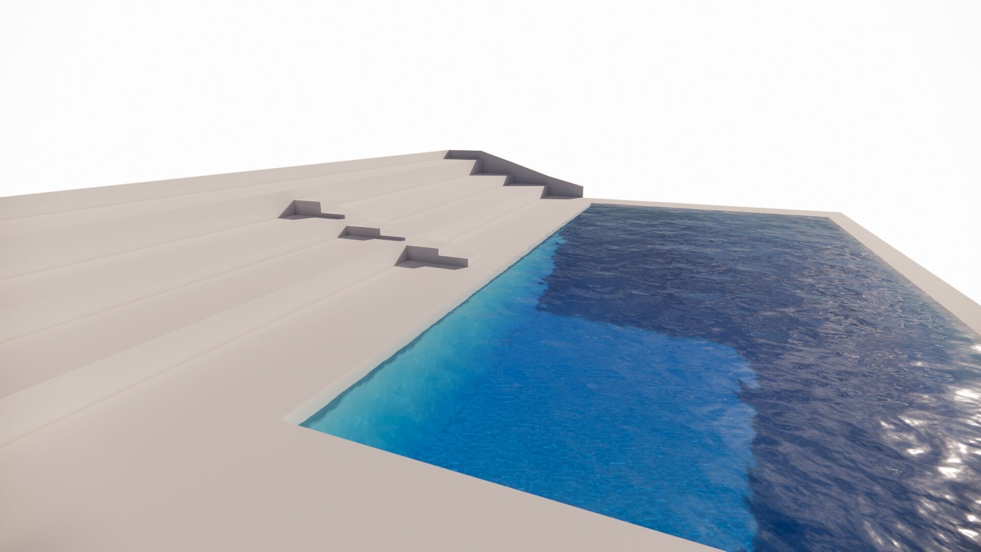 Swimming pool-stadium pool 3D model_9