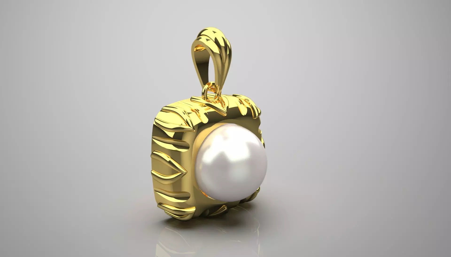 gold pearl pendant pp0017 3D print model