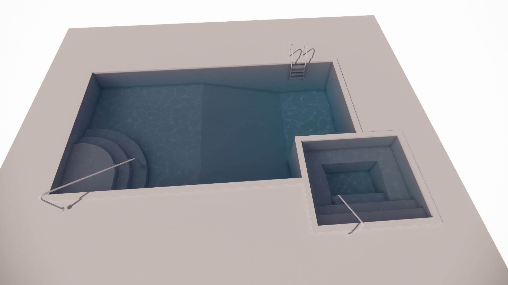 Swimming pool 3D model_10