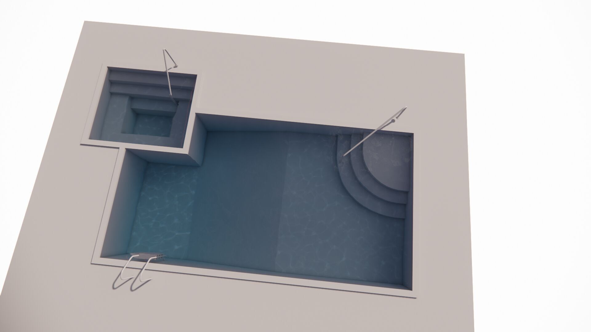 Swimming pool 3D model_8