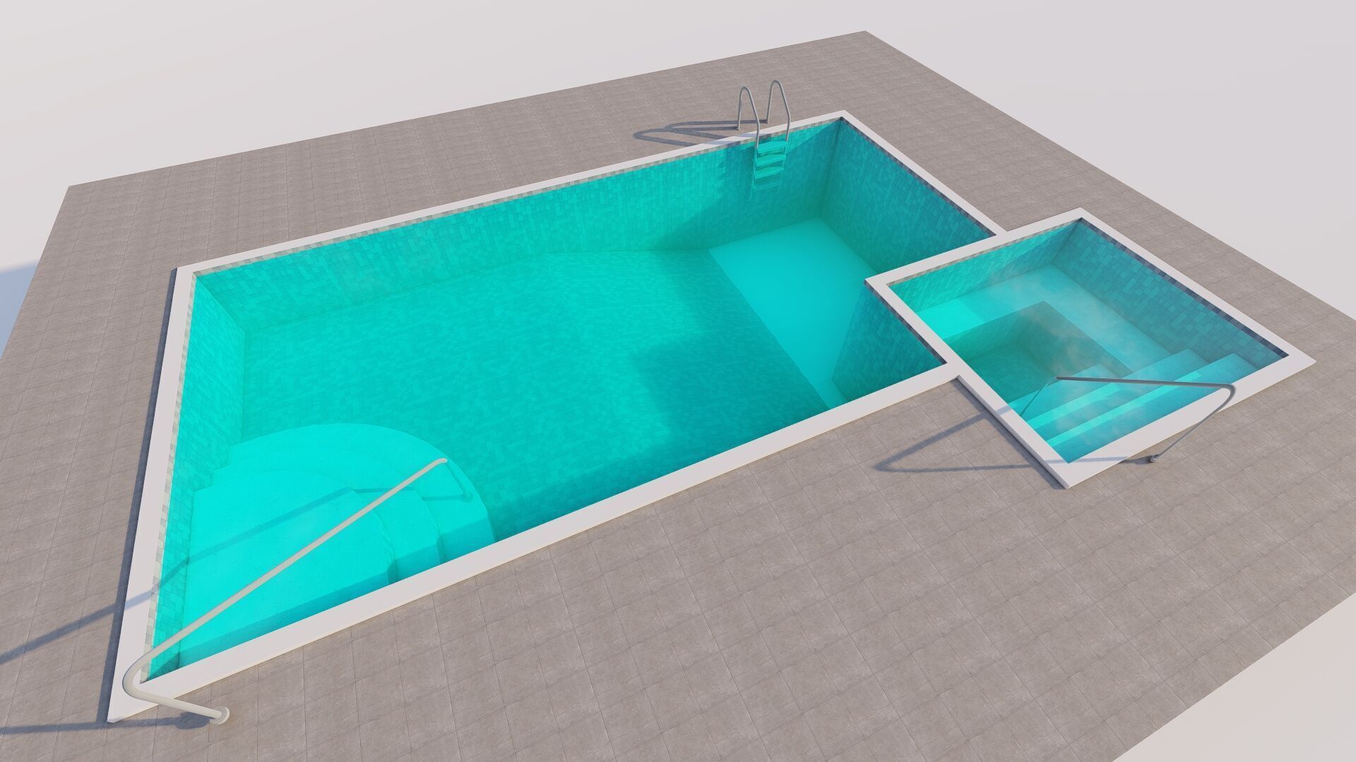 Swimming pool 3D model_3