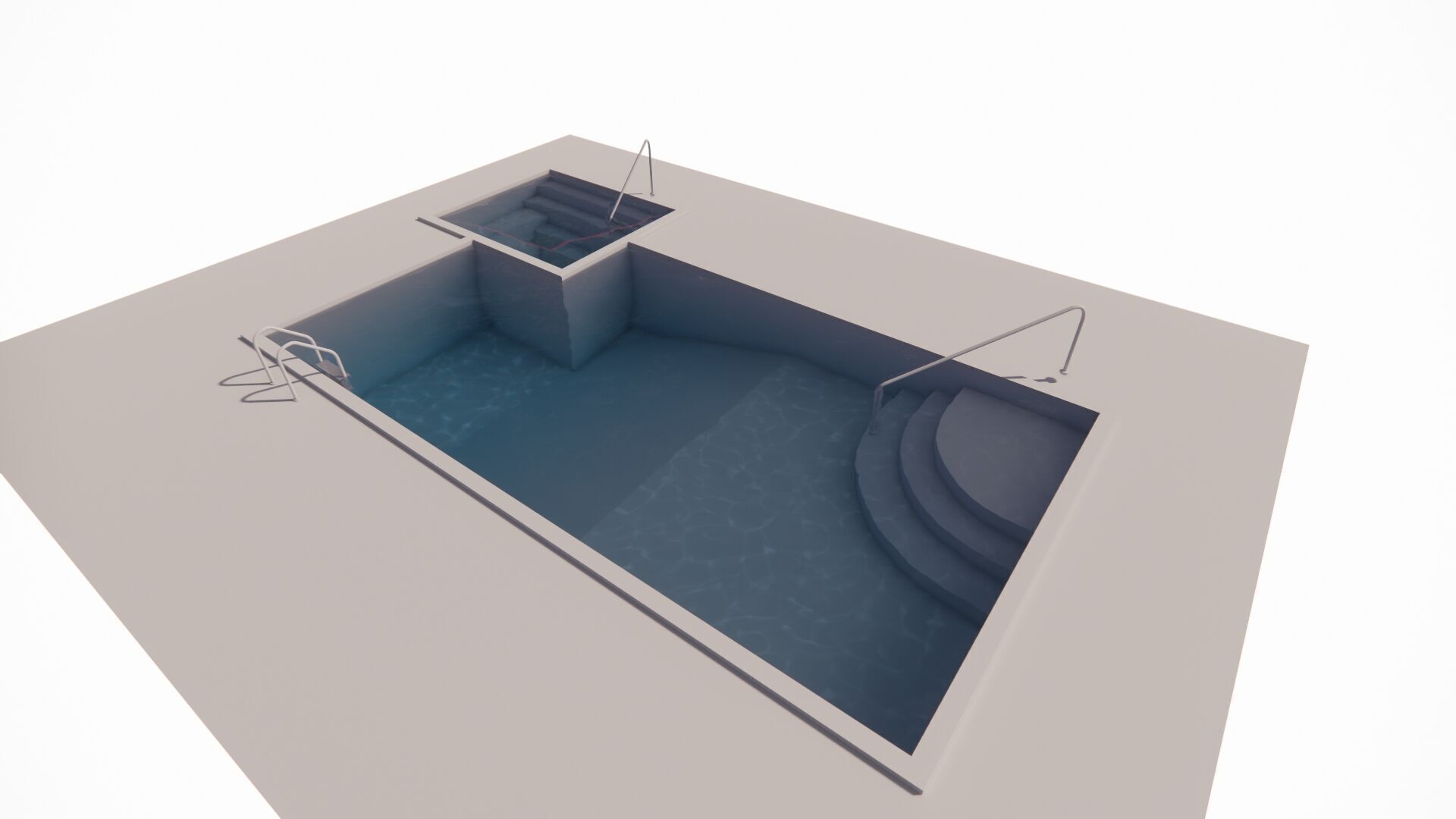 Swimming pool 3D model_7
