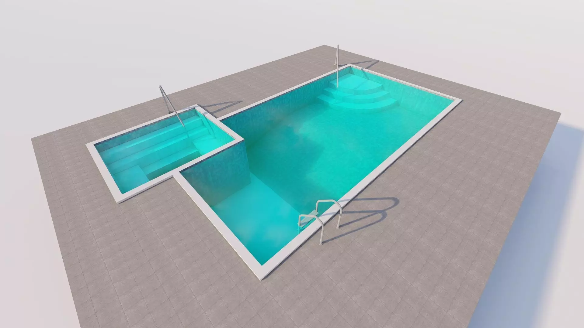 Swimming pool 3D model_0