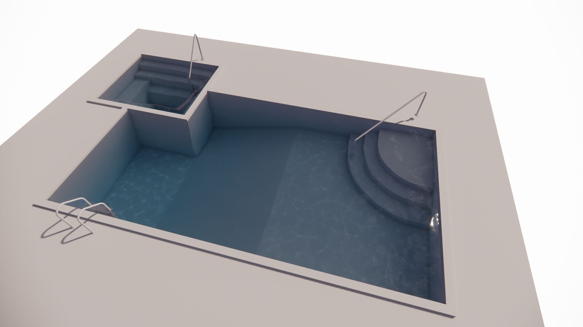 Swimming pool 3D model_12