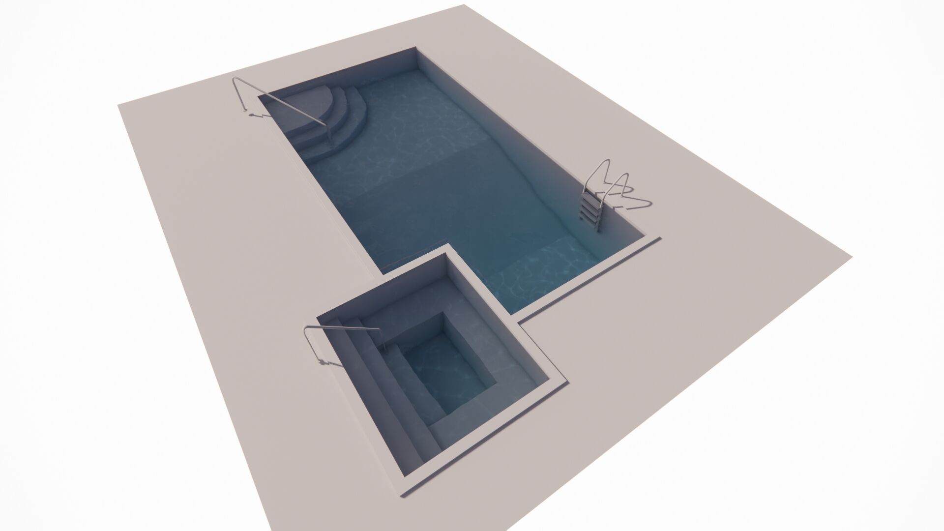 Swimming pool 3D model_9