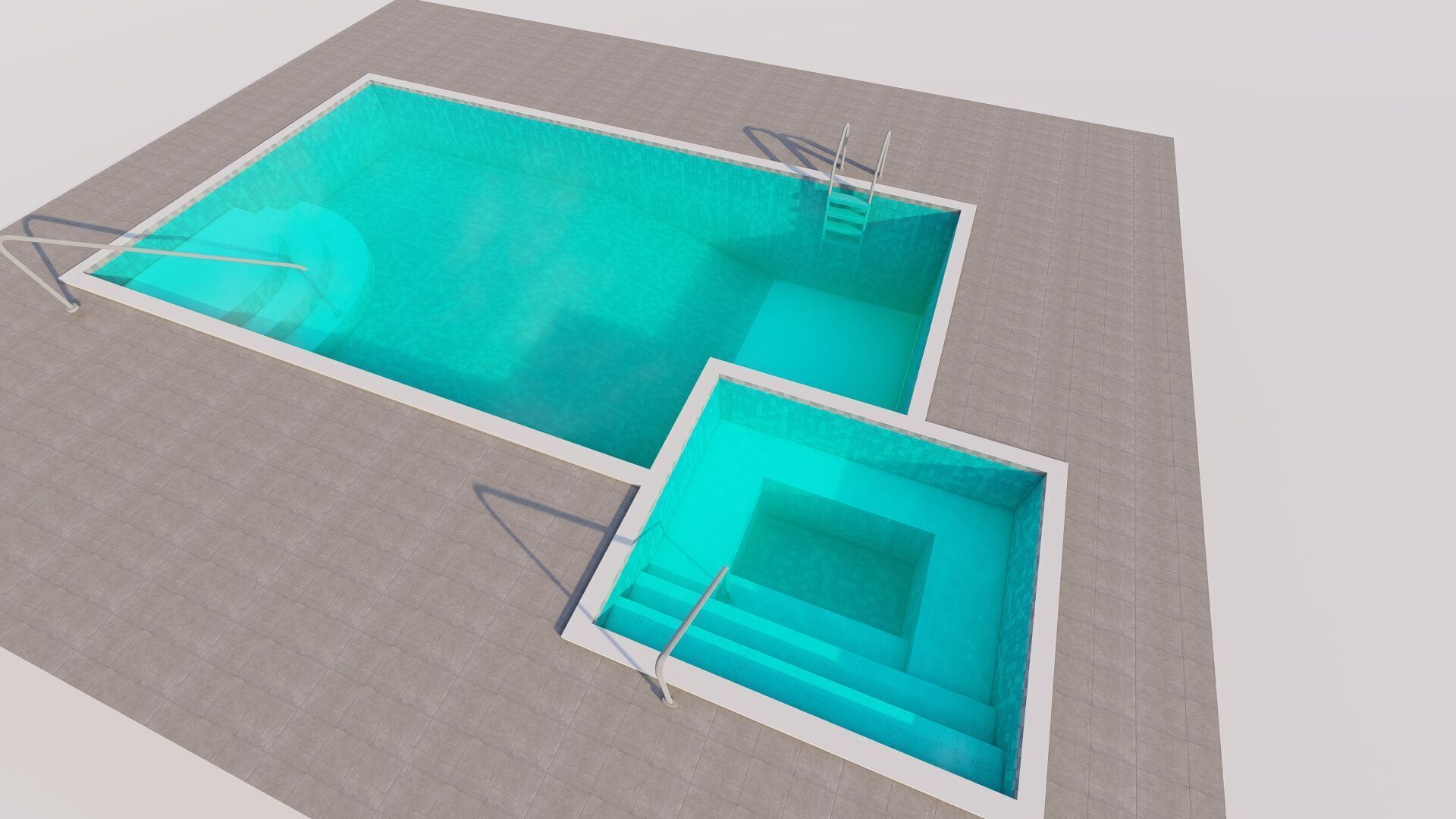 Swimming pool 3D model_2